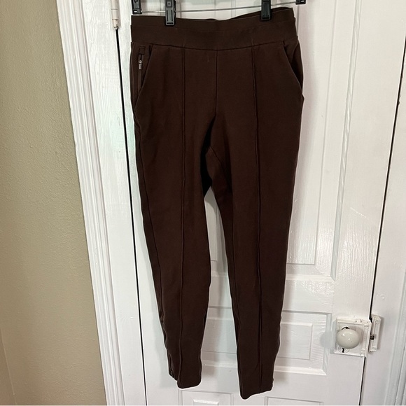 Athleta Venice Heathered Pintuck Pants Dark Brown XXS Q2 - Picture 11 of 14